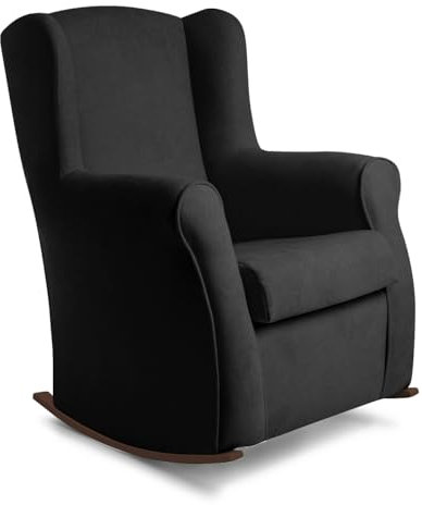 Tete De Lit Balancin rodero | Butaca Mecedora | Orejero | Tapizado en Tela Antimanchas 90cm x 79cm x 72 cm. (Color 21, 90cm x 79cm x 72cm)