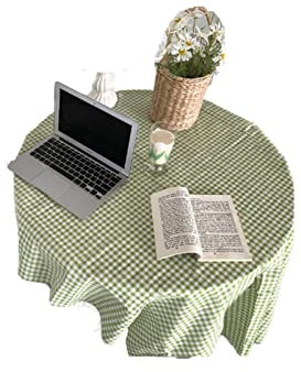 Cyrank Nappe à Carreaux Coton, Petite Nappe Ronde Petite Table Basse Tissu Couverture de Table en Lin pour Cuisine Salle à Manger Décoration de Table, Carré (Vert #150 * 150cm)