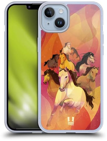 Head Case Designs Ocho Galopante Año del Caballo Caso de Gel Suave Compatible con Apple iPhone 14 Plus