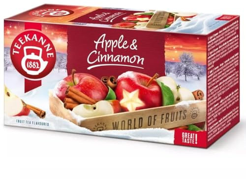 Teekanne Apple&Cinnamon Tee mit Apfel- und Zimtgeschmack (Geschenk von Dekond) 6 * 50g