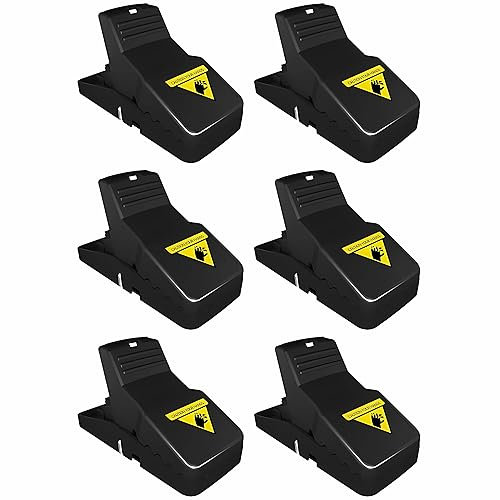 Mausefalle 6er Set Profi Mäusefalle Schlagfalle Rattenfalle, Wiederverwendbar Mouse Trap Profi in Haus und Garten 14 x 7,5 x 7,5 cm