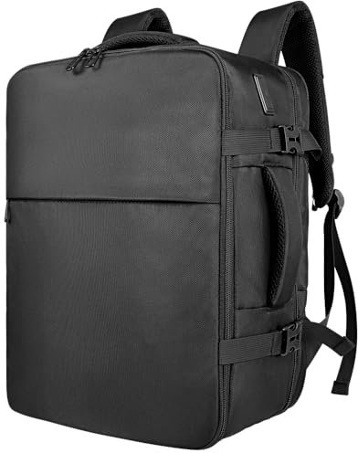 XQXA Zaino da Viaggio Ryanair 45x36x20 Zaino Aereo Porta PC 17.3 Pollici Zaini Uomo Donna Impermeabile Anti-furto Antifurto Zaino Computer Portatile con Caricatore USB per Scuola Lavor Daypack