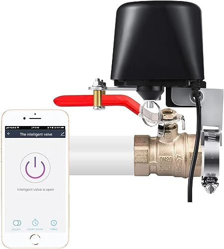 Jinvoo Smart Water Valve, WLAN-Wasserventil, verbesserte Version des intelligenten Wasserventil-Schließens, automatischer Kugelhahn-Bewässerungstimer, kompatibel mit Alexa und Google