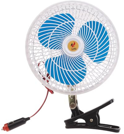 amangul 8Inch Car Fan Powerful And Quiet Cooling Device With Long Cord And Easy Installation For Boat And More