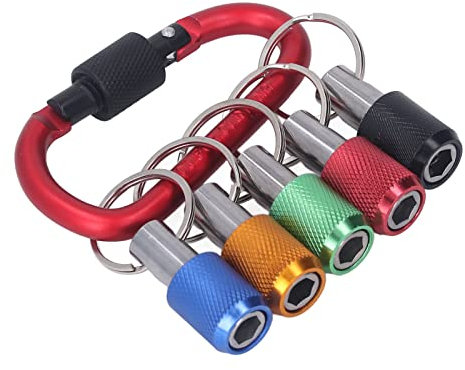 Piastra porta bussola, 1 cacciavite con gambo esagonale 10,2 cm, cambio rapido, dimensioni standard, portatile, 4 supporti per barra di estensione con 5 prese colorate per riparazioni industriali,