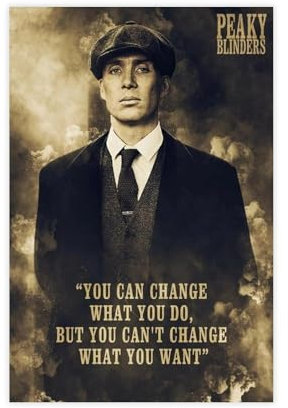 doegka Poster mit Zitaten von Thomas Shelby, Leinwand, Wandkunst, Dekordruck, Bild für Wohnzimmer, Schlafzimmer, Dekoration, 30 x 45 cm