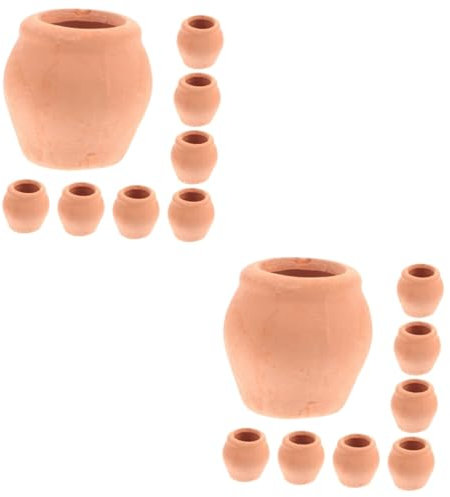 Gogogmee 16pcs Indoor Outdoor Plant Pots Mini Cotta Succulent Pots Small Ceramic Planters for Home Office Decor