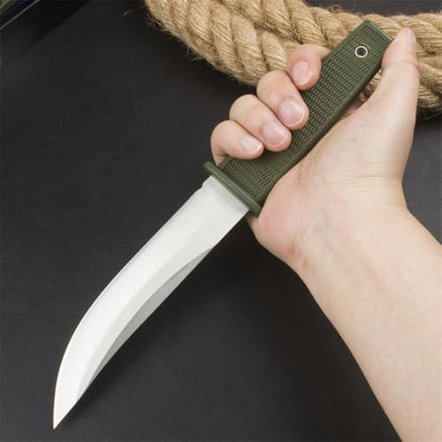 Generisch TEERMA VT7 - Integriertes geschmiedetes gerades Messer im Freien mit fester Klinge, Überlebensmesser, Perfektes Bushcraft Messer Outdoor,Jagdmesser