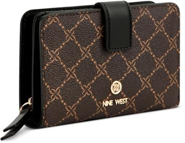 NINE WEST Lockup 9s French Wallet, braun/schwarz