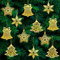 Kiiwah 40 Stück Weihnachts Baumschmuck Metall Gold, Christbaumschmuck mit Seil Vintage Weihnachtsanhänger Weihnachtsbaum Deko Schmuck Ornamente