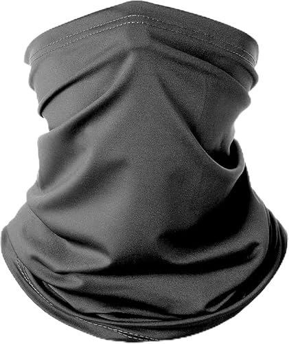 TOPBELIEF Schlauchschal Multifunktionstuch Bandanas Halstuch Unisex Elastisch Sonnenschutz Loop Schal Gesichtsbedeckungs Bandana Halstuch Motorrad Herren UV-Staub-Windschutz (Schwarz)