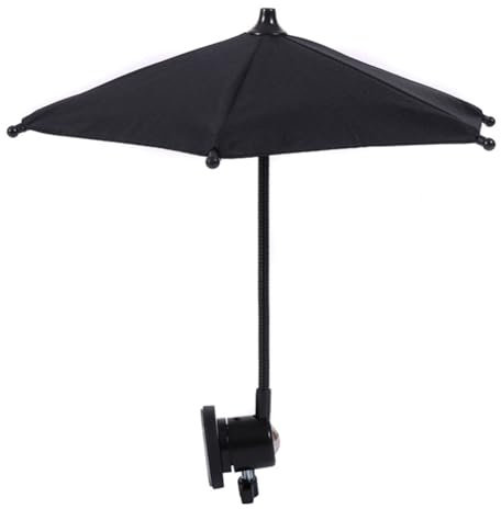 Hsdubygr Magnetischer Handy-Sonnenschirm für Sonne im Freien, Handy-Sonnenschutz, Sonnenschutz, Mehrwinkel-Mini-, Universell, Schwarz