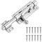 Lanpeeking 304 Edelstahl Türriegel, 12mm Riegelschloss, Verdickter Bolzenriegel mit Vorhängeschloss Loch für Haus Hof Garten Tor Zaun (16cm)