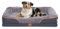 Warenhammer Orthopädisches Hundebett, Luxuriöses Plüsch-Sofa mit Abnehmbarem Bezug, Grau (XL) 89 x 63 x 16 cm