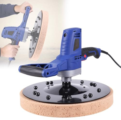 FHRKA Ponceuse à cloison sèche portative, Ponceuse Murale électrique, truelle Lisseur Mural Kit de Machine à polir pour ponçage Lissage Habillage Polissage (2 Batteries)