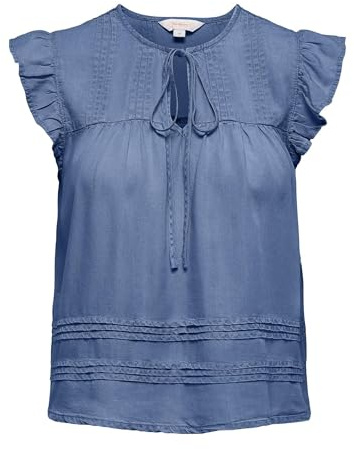 ONLY Damen Onlcharis Life Sl Tie Neck Top WVN Cc