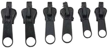 Kit di riparazione di sostituzione della chiusura lampo, kit di riparazione della cerniera, cursore di fissaggio della chiusura lampo | Dimensione 3 5 7, 6 pezzi Kit di parti di cerniera fai da te per