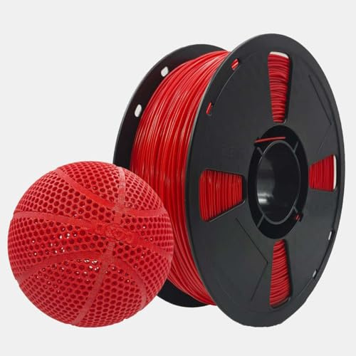 CC3D 47D TPE-Filament, rot, 1,75 mm, 1 kg, 3D-Drucker-Filament, FDM, 3D-Druckmaterialien, Shore-Härte, 47D, Rot