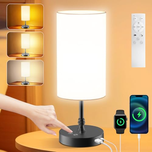 Tageslichtlampe 12000 Lux mit Fernbedienung, CRI 95 Vollspektrum, Schwarz | Lichttherapielampe, dimmbar mit Timer, Memory, UV-frei, 360° Rundumlicht für Zuhause und Büro, Energieklasse D