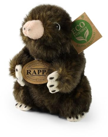 Rappa Plüsch Maulwurf Kuscheltier 15 cm umweltfreundliches Spielzeug.