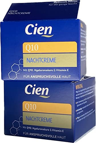CIEN Q10 Gesichtscreme Anti-Falten - Nachtcreme - 2 x 50 ml