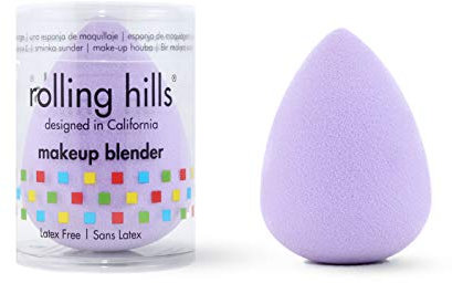 Rolling Hills - Eponge de Maquillage Makeup Blender - Sans Latex - Applicateur de fond de Teint - Coloris Violet