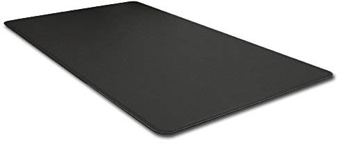 Eglooh - Herms - Schreibtischunterlage aus Leder Schwarz cm 80x50 - Handwerkliche Nähte und abgerundeten Kanten - Made in Italy