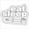 Jintora - Autoaufkleber Tuning - Auto Aufkleber - eat Sleep gsi Scheme - 128x99 mm - Auto Sticker Bus Fenster Heckscheibe Camper wetterfest Outdoor Sticker Auto Deko LKW Tuning - Silber