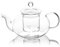 YEM Roundy 1000ml Teekanne mit Glas Sieb und Glas Deckel
