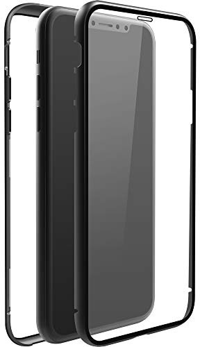Black Rock - Hülle 360 Grad Glass Case Passend für Apple iPhone 11 Pro, Handyhülle, Magnet Verschluss, Durchsichtig,Transparent mit schwarzem Rahmen
