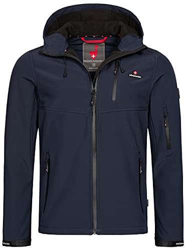 Höhenhorn Altus Softshell-jacka för män, utomhus, funktionell jacka, fritidsjacka, Marin bredhorn, L