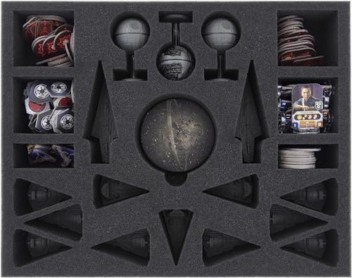 Feldherr FSMEDF050BO Schaumstoffeinlage mit 23 Fächern kompatibel mit Star Wars Rebellion + Aufstieg des Imperiums - Imperium-Miniaturen + Spielmaterial