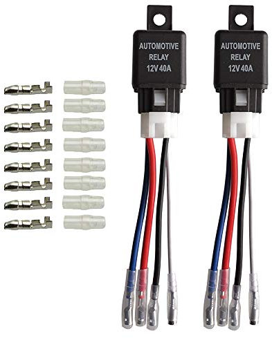 Gebildet 2pcs 12V 40A Relè Universale con Imbracatura di Socket,SPST 4Pin 4Contatti Relè Relay Relais per Auto Camion Motociclo Barca