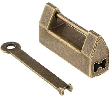 Antiker Schmuckkästchen Kabinett Traditionelles chinesisches Schloss mit Schlüssel