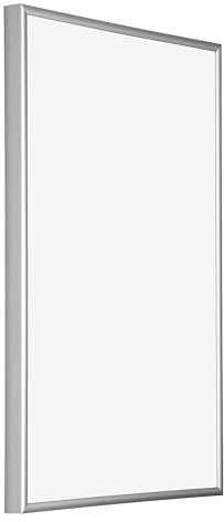 yd. Your Decoration - Cadre 60x90 cm - Cadres Photos en Aluminium Avec Verre acrylique - Anti-Reflet - Argent Brillant - Cadre Decoration Murale - Kent