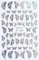 KM-Nails Schmetterling Sticker silber hologram 035 XL Bogen