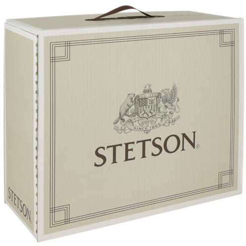 Stetson American Heritage 1865 Hutschachtel - Hellbeige - Formstabile Hutbox aus 100% Pappe - Aufbewahrung & Schutz - Made in Germany Hellbeige One Size