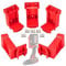 Keyohome 5pcs Tool Holder Plastic Power Tool Battery Dock Holder Heavy Duty Durable Power Tool Hanger with Screws for Dewalt 18/20V Milwaukee M18 18V Power Tool (Gules)