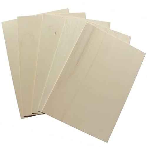 Pannelli in compensato di pioppo, per bricolage, formato A3, 420 x 297 x 3 (+-0,5) mm, 5 pezzi