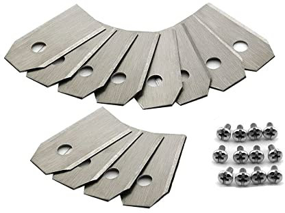 Trade-Shop 12x Ersatzmesser Schneidklingen Edelstahl 0,75mm für Gardena Sileno, Sileno+, Sileno City, Sileno Life, Sileno Minimo, Sileno Smart