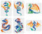 FINGERINSPIRE 6 teilige Drachen Schablone 29,7x21cm Drachen Zeichnungs Malschablonen Fliegende Drachen Schablonen Drachen Schablonen Sets Schablone zum Malen auf Holz Boden Wand Heimwerkerdekoration
