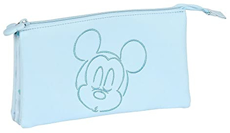 safta Unisex Kinder Artikel Federmäppchen mit DREI Micky Maus für Baby, bunt