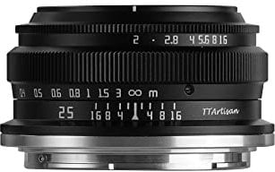 TTArtisan 25mm F2.0 APS-C Obiettivo fotografico manuale Obiettivo fotografico portatile economico Ritratto umano Street Still Life Obiettivo per Montaggio Nikon Z