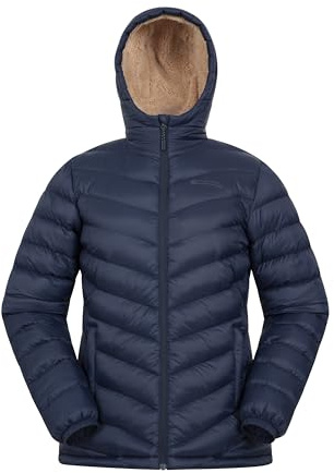 Mountain Warehouse Seasons Womens Fur Lined Padded Jacket | Lightweight & Water Resistant Hooded Coat, Tested to -40C, Insulated to Keep Warm on Cold Days, Ideal for Winter, Light Rain