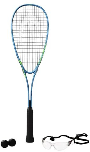 HEAD Spark Team Squash-Pack, Schläger, Brillen, 2 Bälle