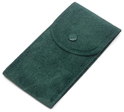 Newwyt Uomo Donna Orologio da viaggio per custodia Custodia portatile per orologio in velluto e organizzatore Custodia per orologio con bottone a pressione Nice Gif Flanella verde