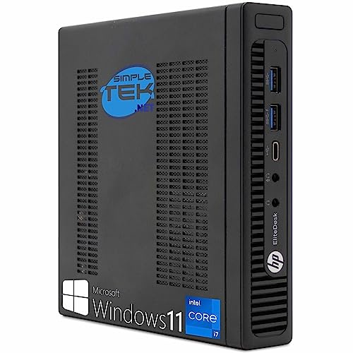 HP Mini PC EliteDesk 800 G2 USDT Core i7 4 GHz Windows 11 Pro | 32 GB RAM SSD M2 240 + 2 TB | USB Type-C DisplayPort Smartworking (Ricondizionato)