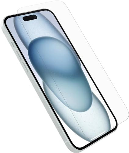 OtterBox Glass Screen Protector for iPhone 15 Pro, Tempered Glass, Scratch Protection, Drop Defense for Shatter Protection