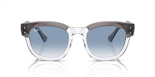 Ray-Ban Unisex Sonnenbrille Rb0298s Mega Hawkeye, Grau auf Transparent/Blau Farbverlauf transparent, 53 mm