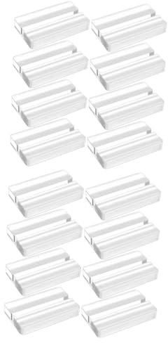 HOMSFOU 16 Stück Acryl-Basis Hochzeitsschilder Lebensmittel-Geldbörse Acryl-Schilderhalter Kartensteckplatz Tisch-Sat Und Transparenter Tisch-Schilderhalter Tisch-Halter